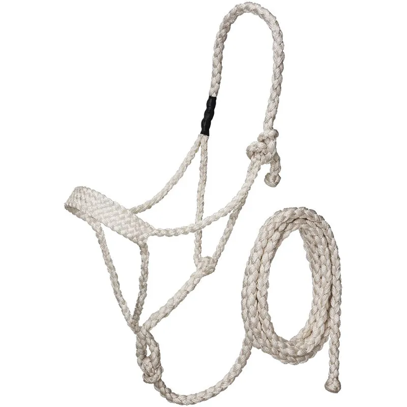 Tough 1 White Lightweight Mule Tape Halter with 10' Lead Rope