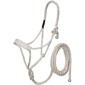 Tough 1 White Lightweight Mule Tape Halter with 10' Lead Rope