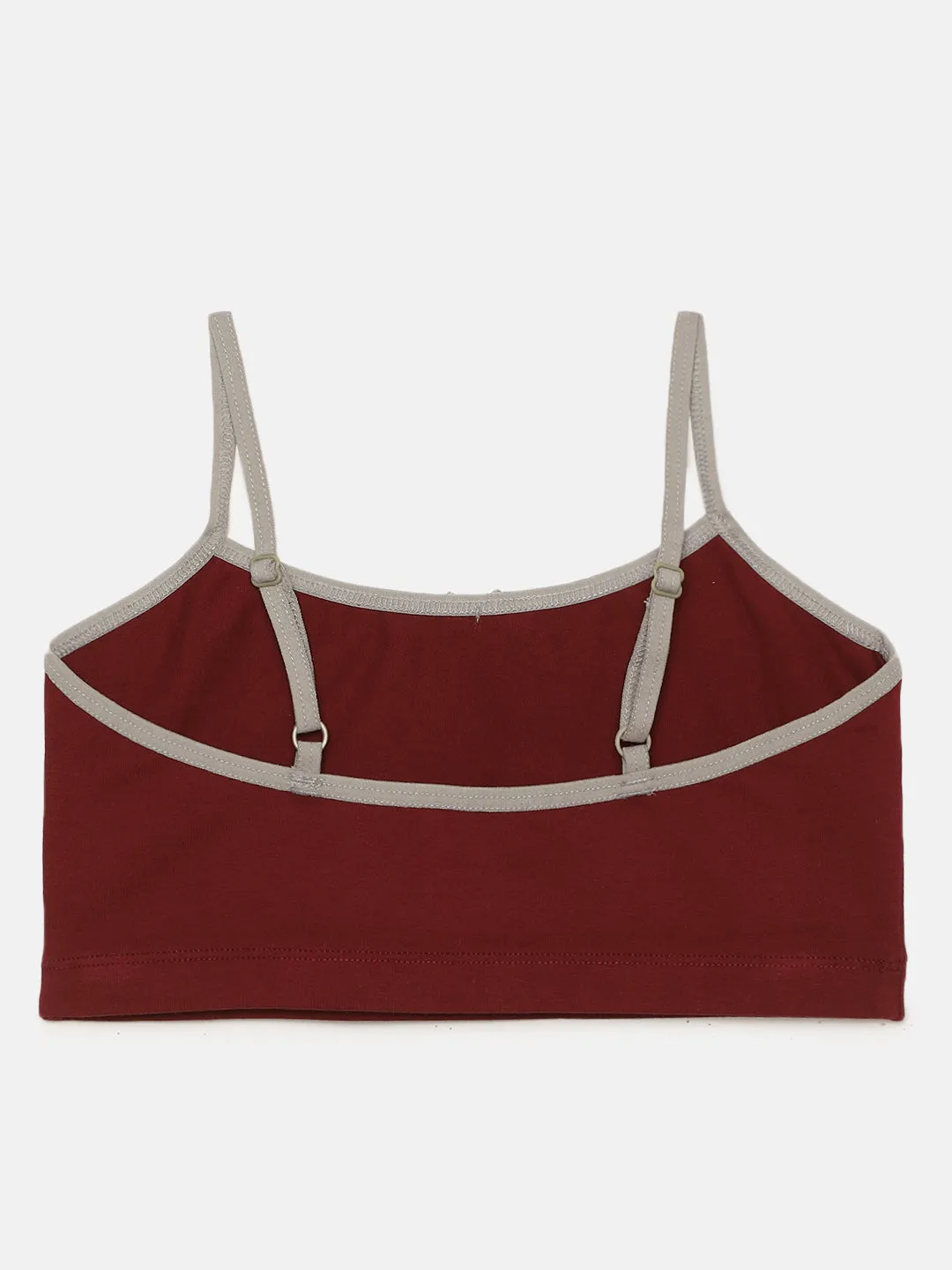 TRAINER BRA  -  Maroon & GREY MELANGE
