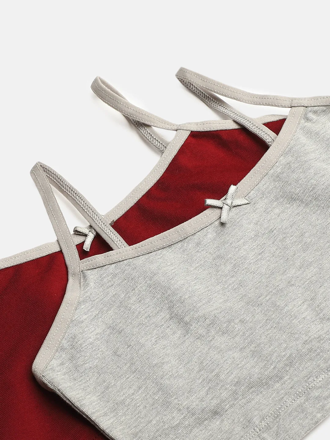 TRAINER BRA  -  Maroon & GREY MELANGE