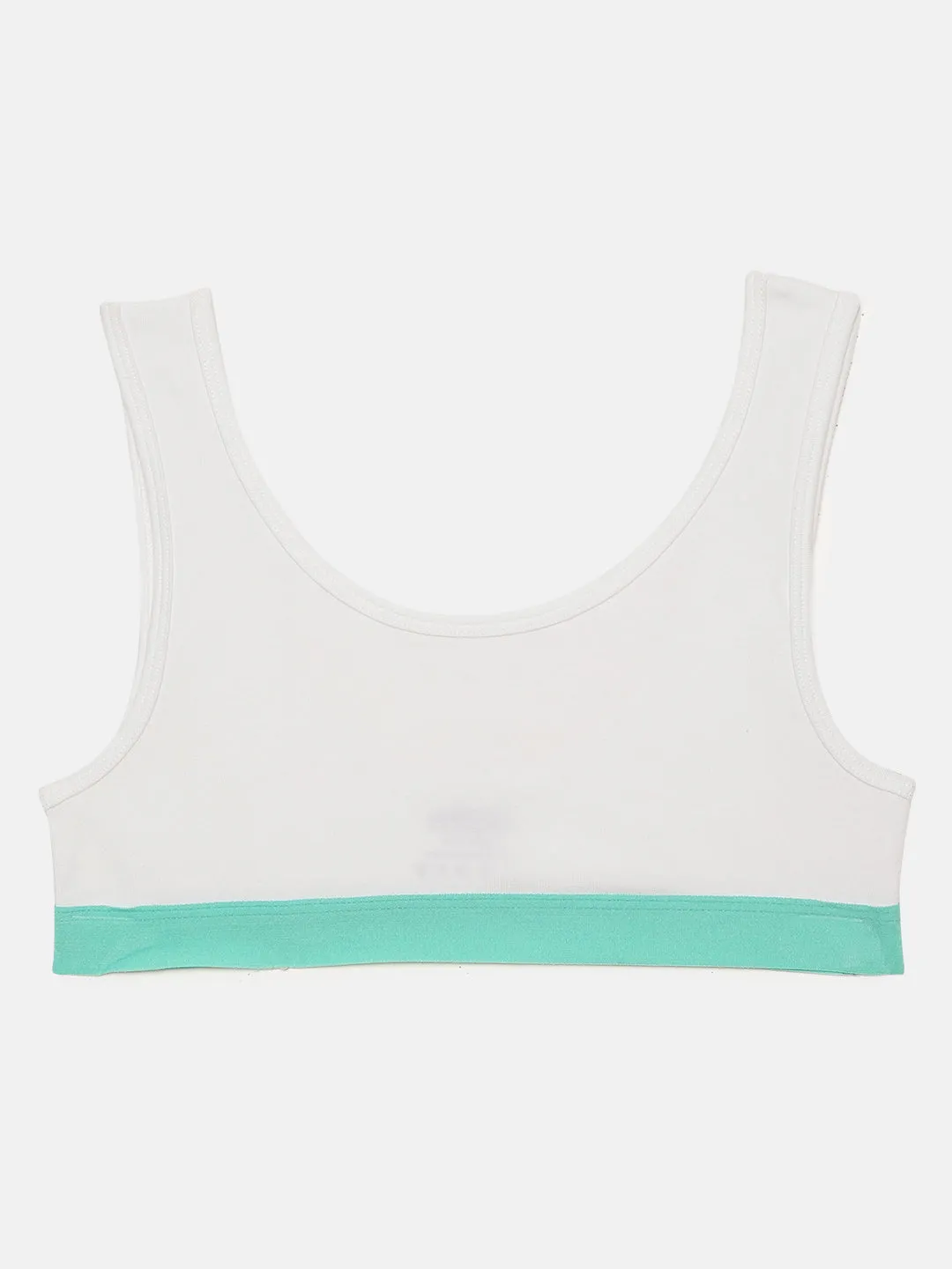 TRAINER BRA , WHITE\NAVY BLUE
