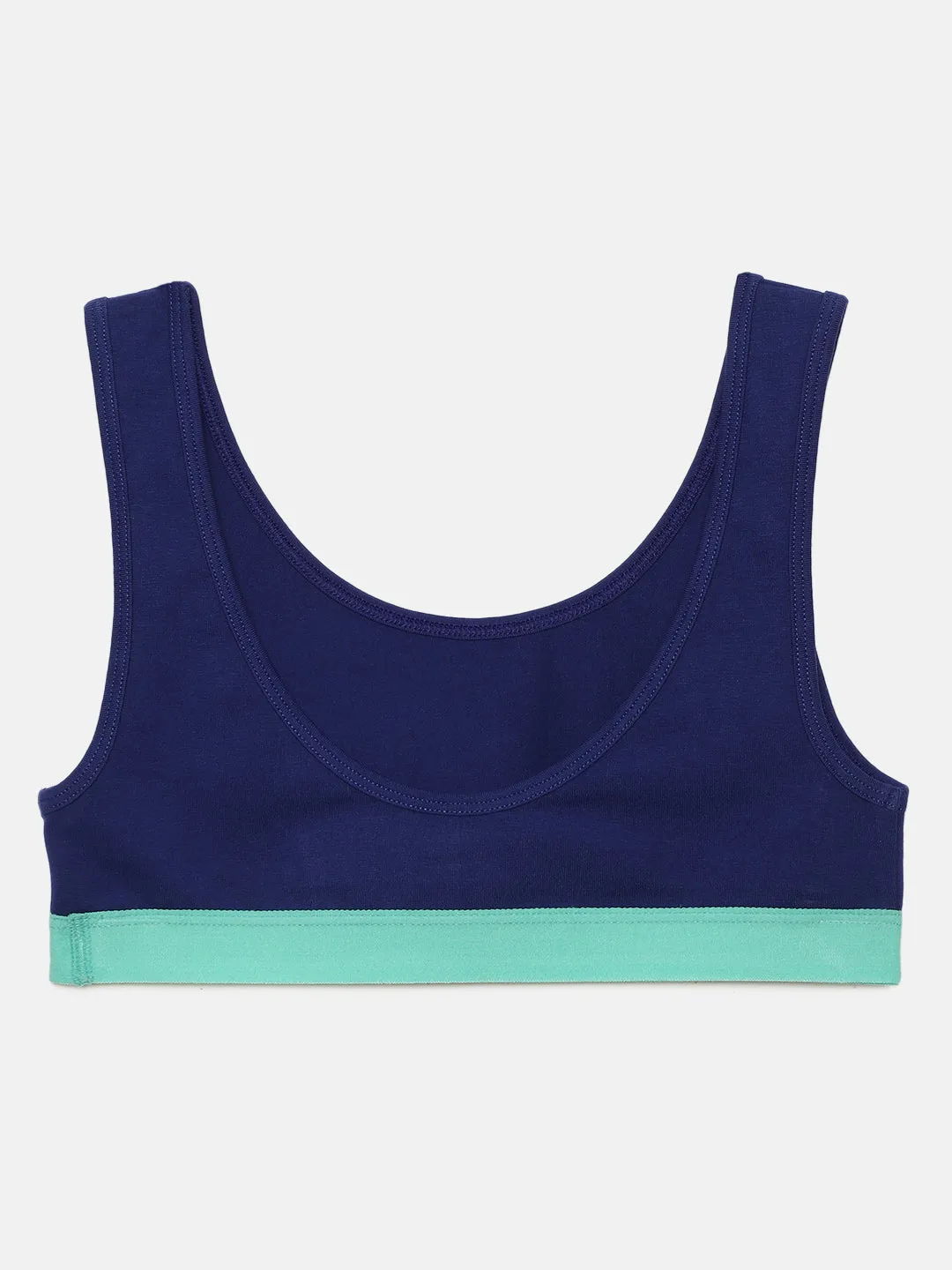 TRAINER BRA , WHITE\NAVY BLUE
