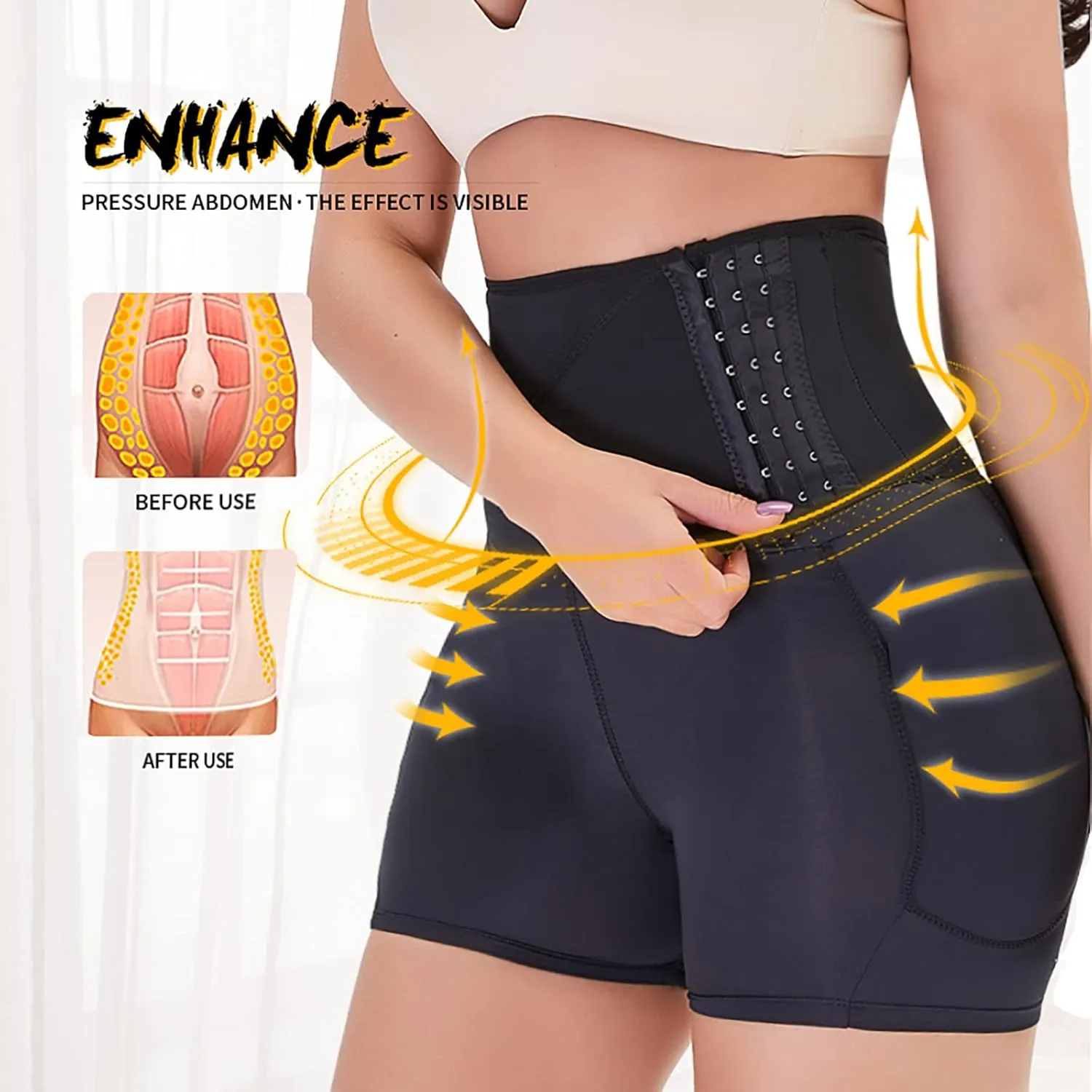 tuduoms Body Shaper for Women Butt Lifting Shapewear Tummy Control Waist Trainer Panties High Waist Shorts Slim Body Shaper