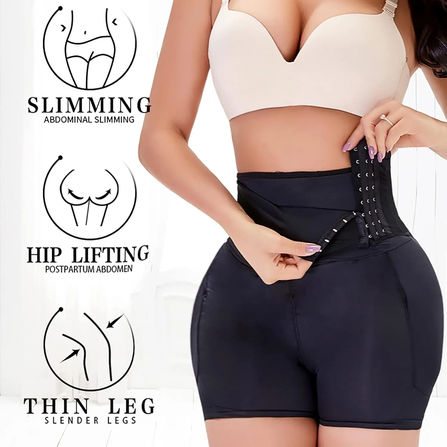 tuduoms Body Shaper for Women Butt Lifting Shapewear Tummy Control Waist Trainer Panties High Waist Shorts Slim Body Shaper