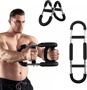 Twister Arm and Chest Muscle Trainer, U-Shape Power Twister Arm Exerciser Adjustable, Shoulder Muscle, Biceps, Triceps, Back and Forearm Triceps Chest Enhanced Exercise, Upper Body Strength Training