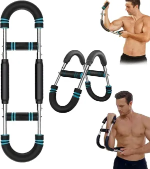 Twister Arm Trainer, Chest Expander Workout Equipment, Adjustable Resistance Twister Arm Exerciser Chest Exerciser for Men, Forearm Strengthener for Home Gym Fitness Training (Blue 44-88lb)