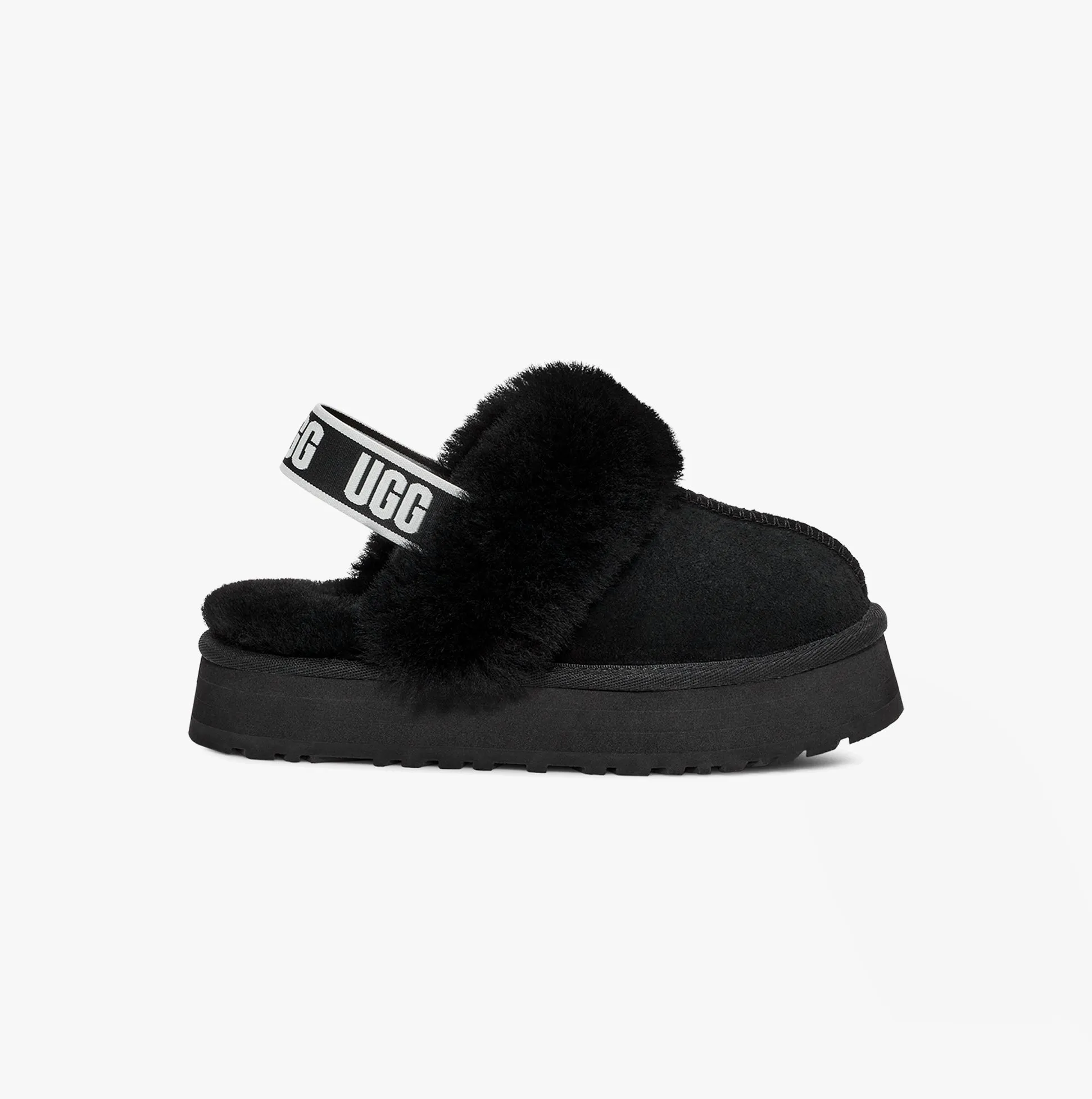 UGG FUNKETTE Unisex Kids Slippers Black