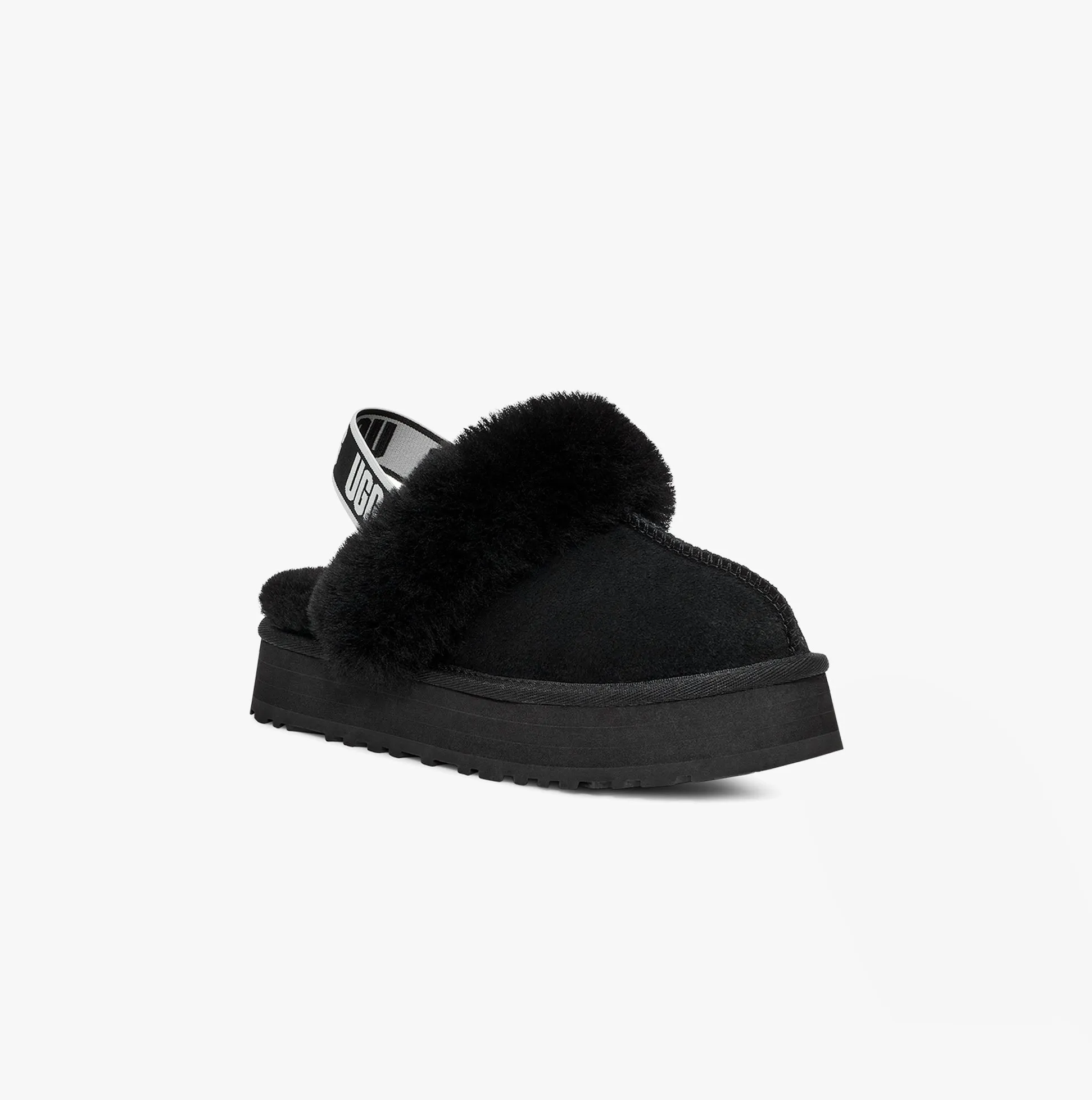 UGG FUNKETTE Unisex Kids Slippers Black