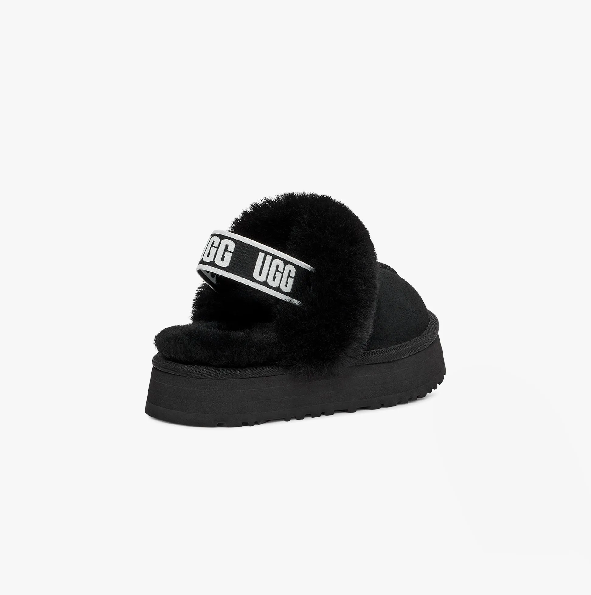 UGG FUNKETTE Unisex Kids Slippers Black