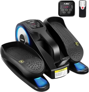 Under Desk Elliptical Machine, Ellipse Leg Exerciser for Seniors Adults, Adjustable Speeds Elliptical Trainer with Remote Control, Quiet & Portable Mini Seated Pedal Exerciser for Home Office Use
