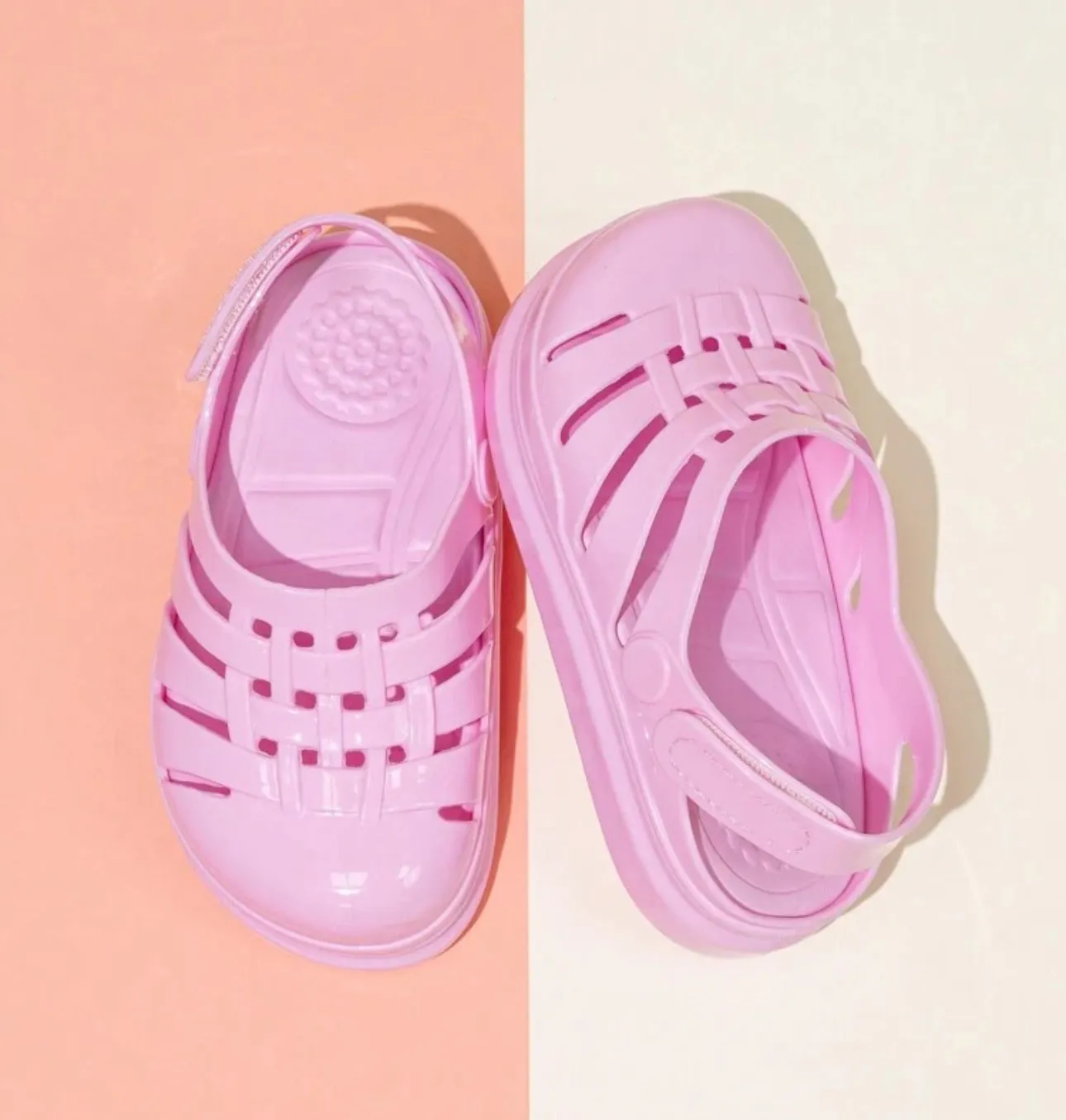 ÅVA Cute Girls' Crystal Jelly Breathable Flat Summer Sandals