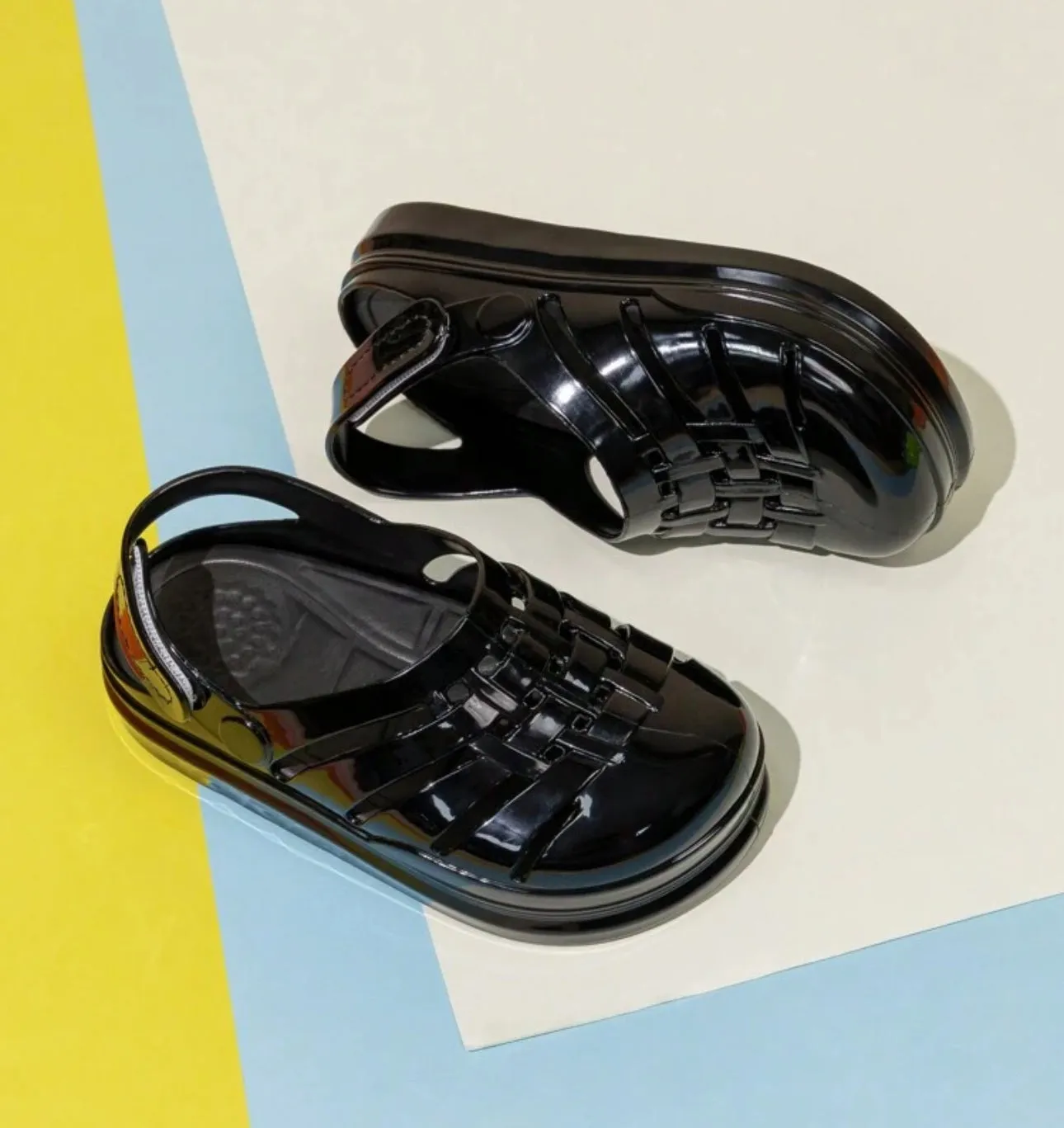 ÅVA Cute Girls' Crystal Jelly Breathable Flat Summer Sandals