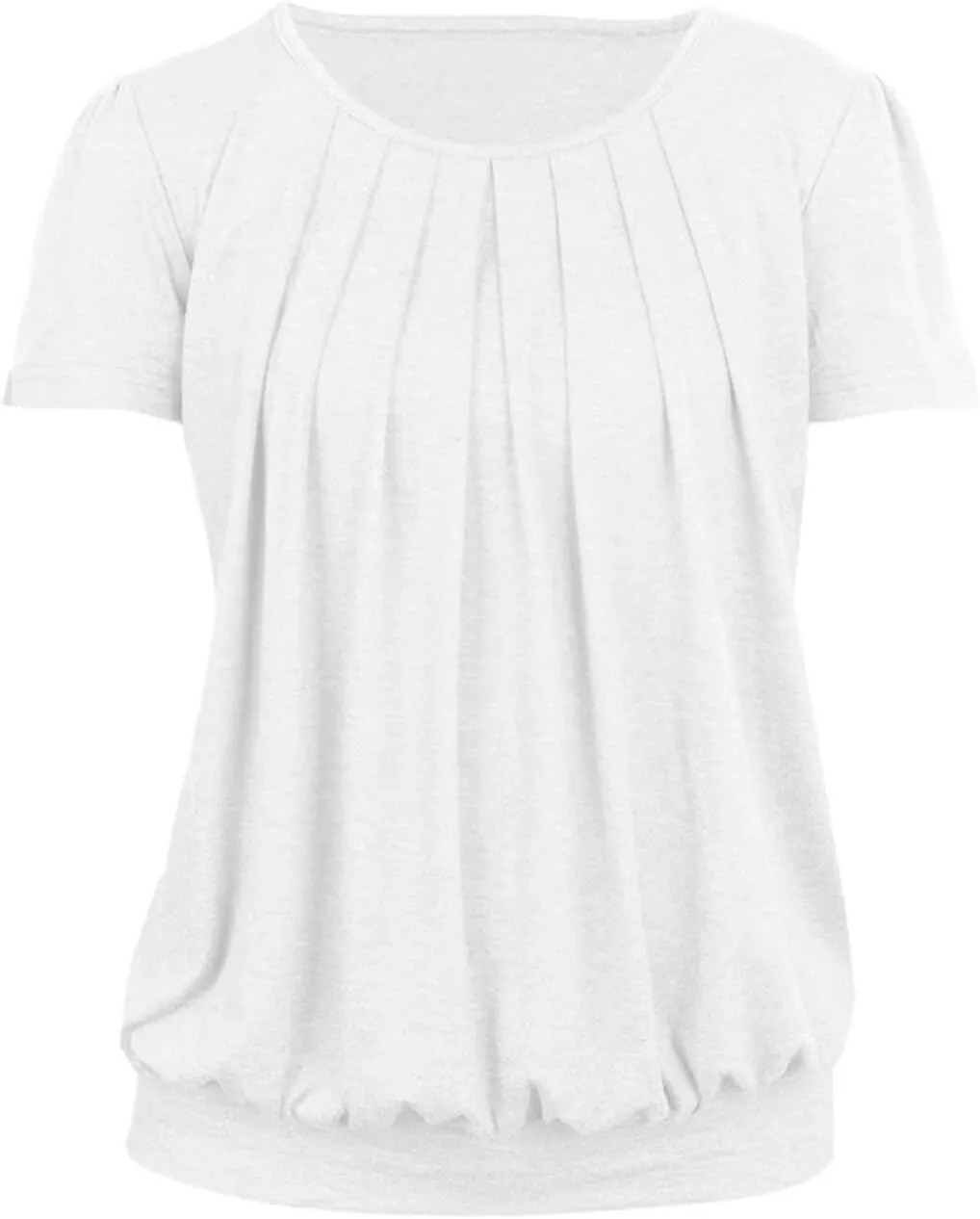 VahRuta Women's Short Sleeve Tunic Tops Scoop Neck Banded Bottom Summer T Shirt for Leggings