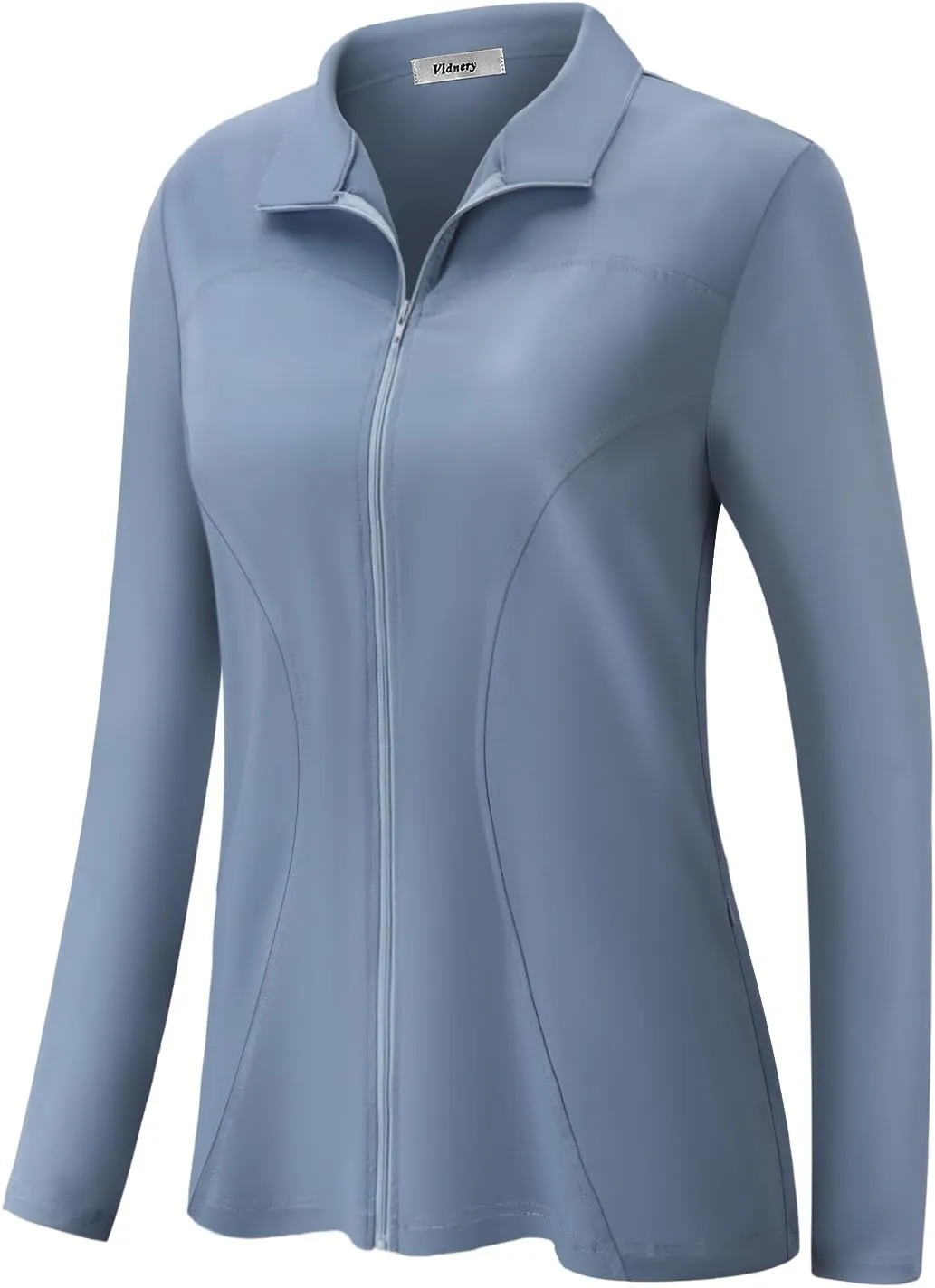 Vldnery Womens Lightweight Athletic Track Jackets Full Zip Long Sleeve Shirts Moisture Wicking Hiking Running Workout Tops