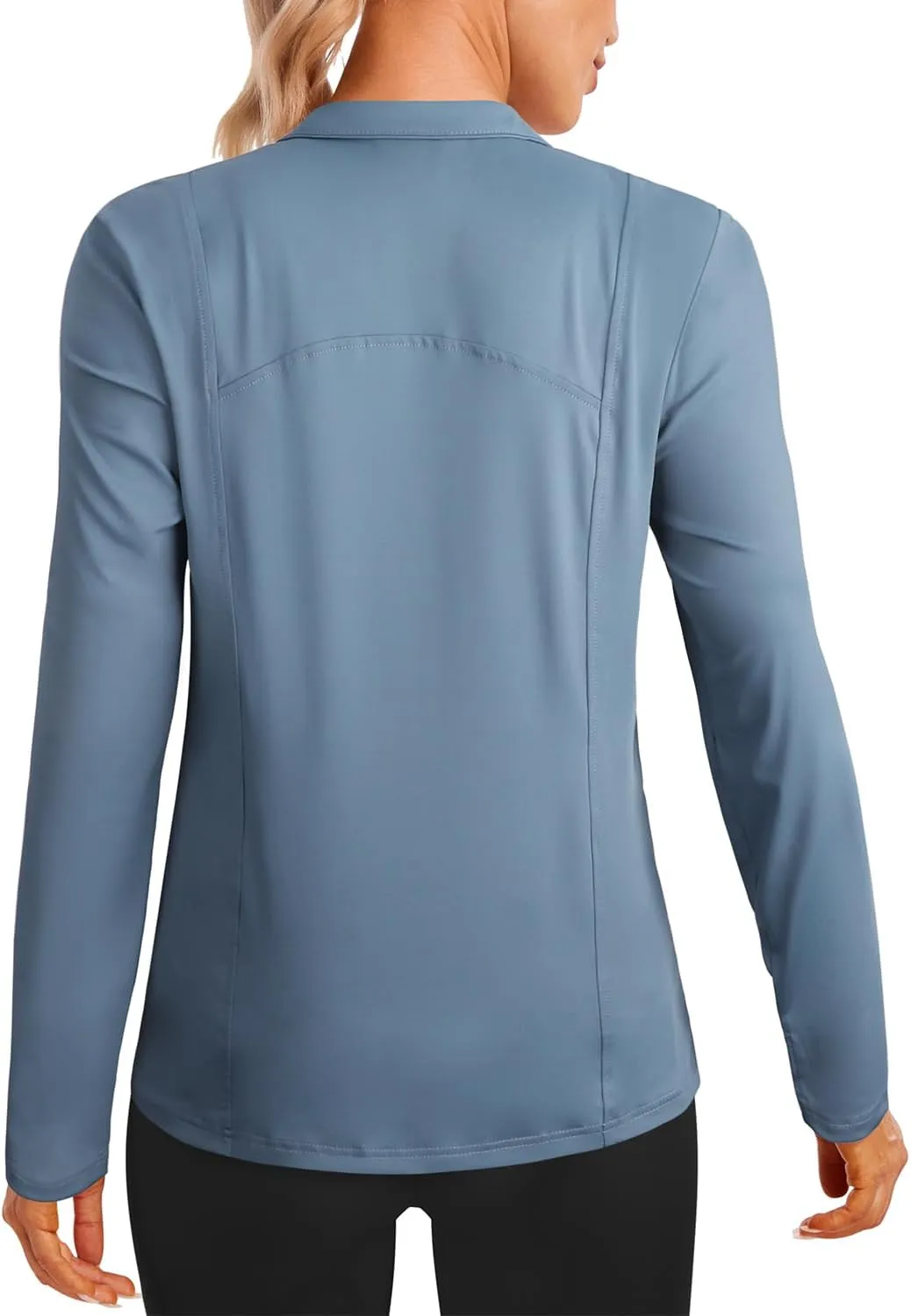 Vldnery Womens Lightweight Athletic Track Jackets Full Zip Long Sleeve Shirts Moisture Wicking Hiking Running Workout Tops