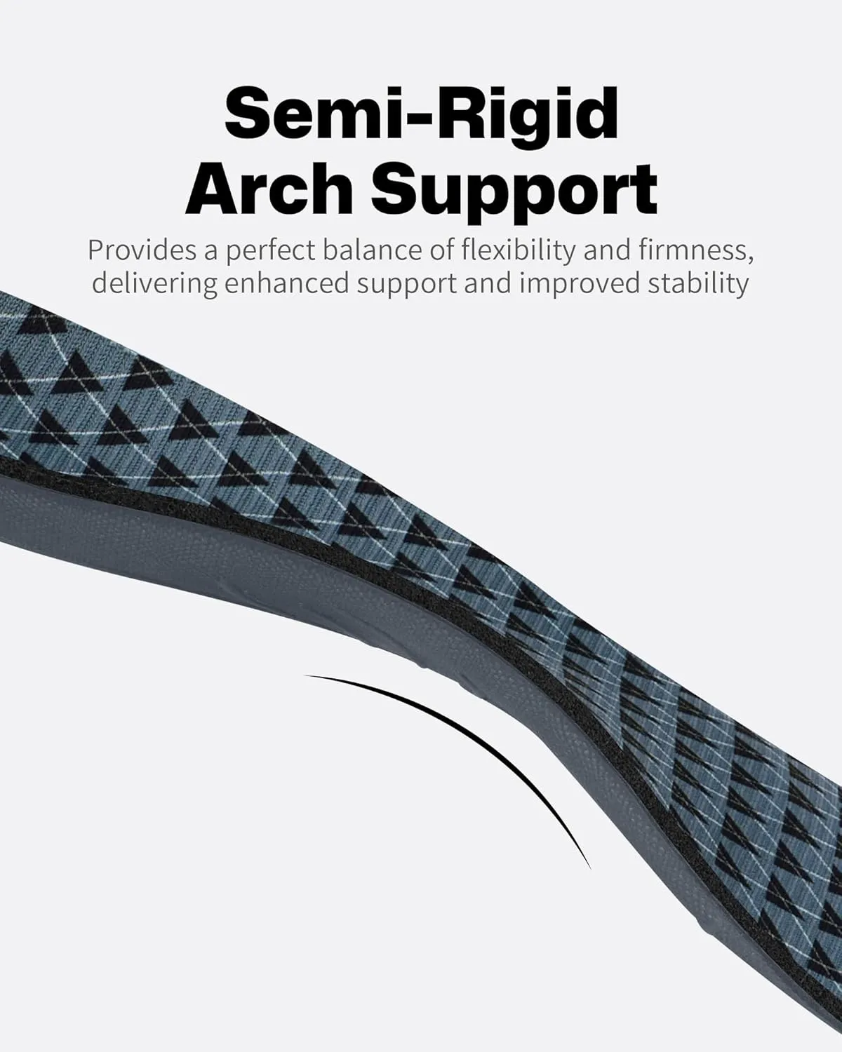 Walkhero Plantar Fasciitis Inserts - Arch Support Orthotic Insoles for Flat Foot and Foot Pain, Everyday Comfort and Support (Mens 7-7 1/2 | Womens 9-9 1/2 Gray)
