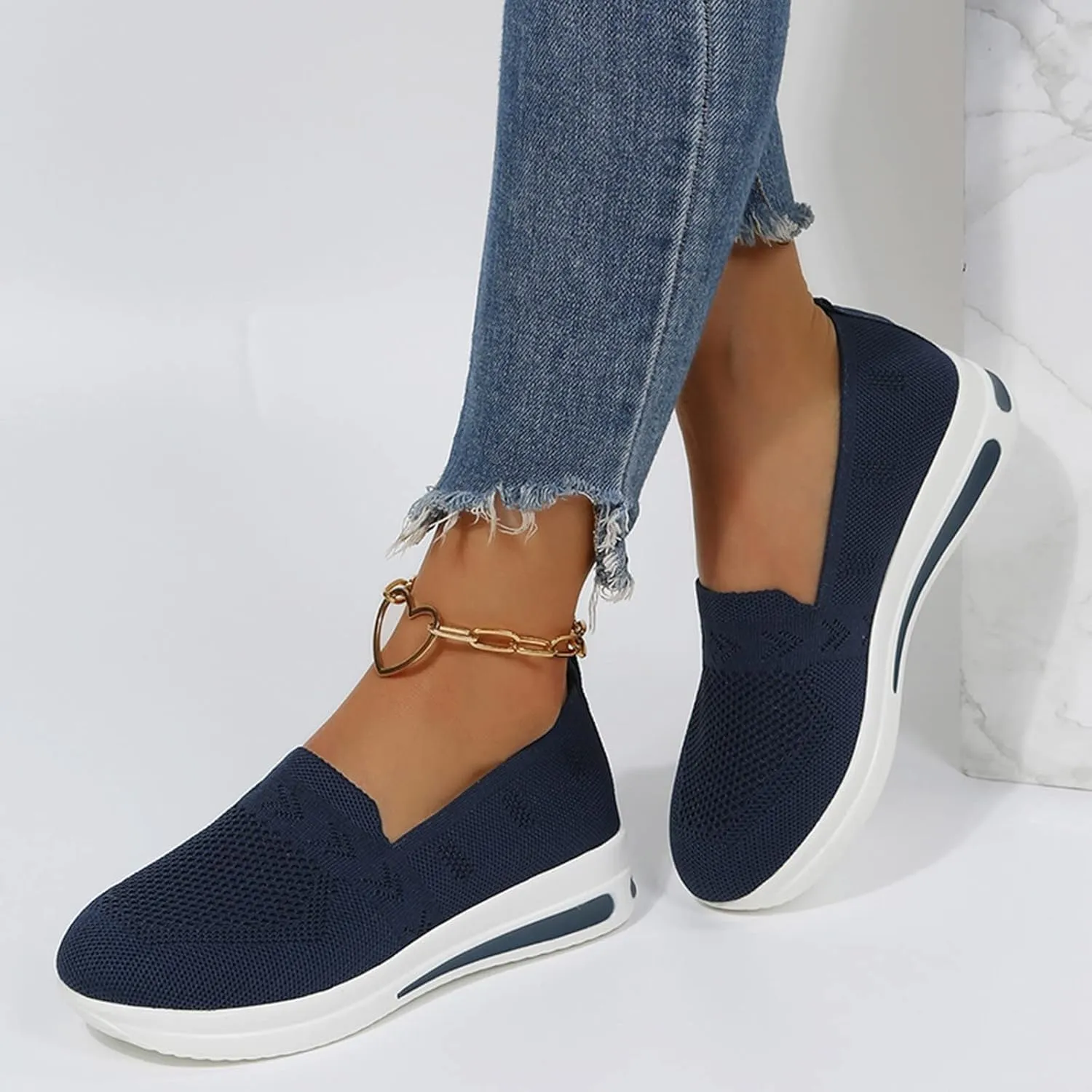 Wedge Sneakers for Women White Tenis OrtopéDicos para El Arco De Pies De Mujer Arch Support Wide Width Casual Shoes for Women Black Sequin Gym Shoes for Women Women's Slip On Shoes Size 7.5 W
