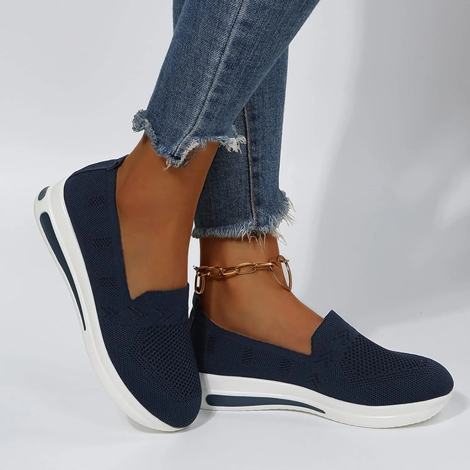 Wedge Sneakers for Women White Tenis OrtopéDicos para El Arco De Pies De Mujer Arch Support Wide Width Casual Shoes for Women Black Sequin Gym Shoes for Women Women's Slip On Shoes Size 7.5 W
