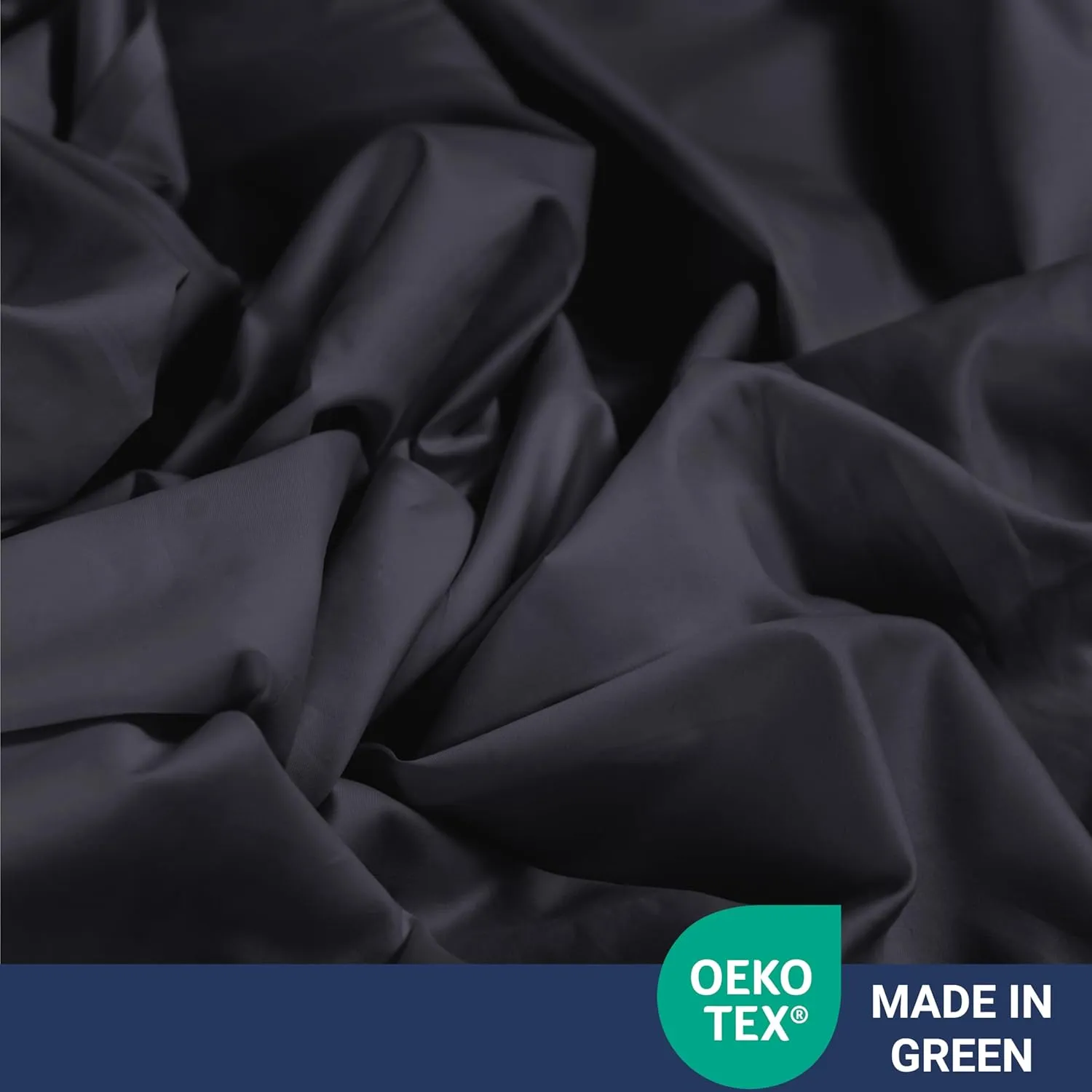 WESTBROOKE Lush Sateen 100% Cotton Sheet Set | King Size Sateen Sheets - 4 Piece Long Staple Cotton Bedding Set with Elasticized 15.5" Deep Pocket - Soft, Breathable Luxury Sheets - Dark Grey