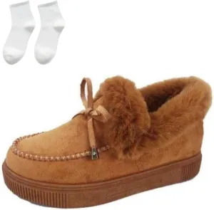Women's Boots Round Head Thick Sole Orthopedic Arch-Support Wool Thick Warm Cotton Shoes,Cotton Shoes Winter Platform