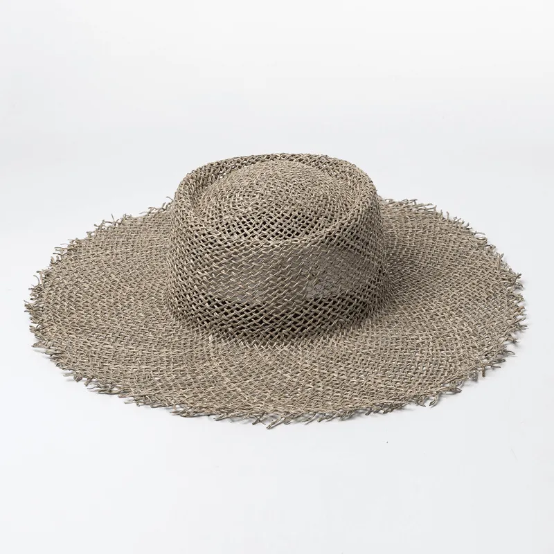 Women'S Breathable Green Straw Beach Sun Hat
