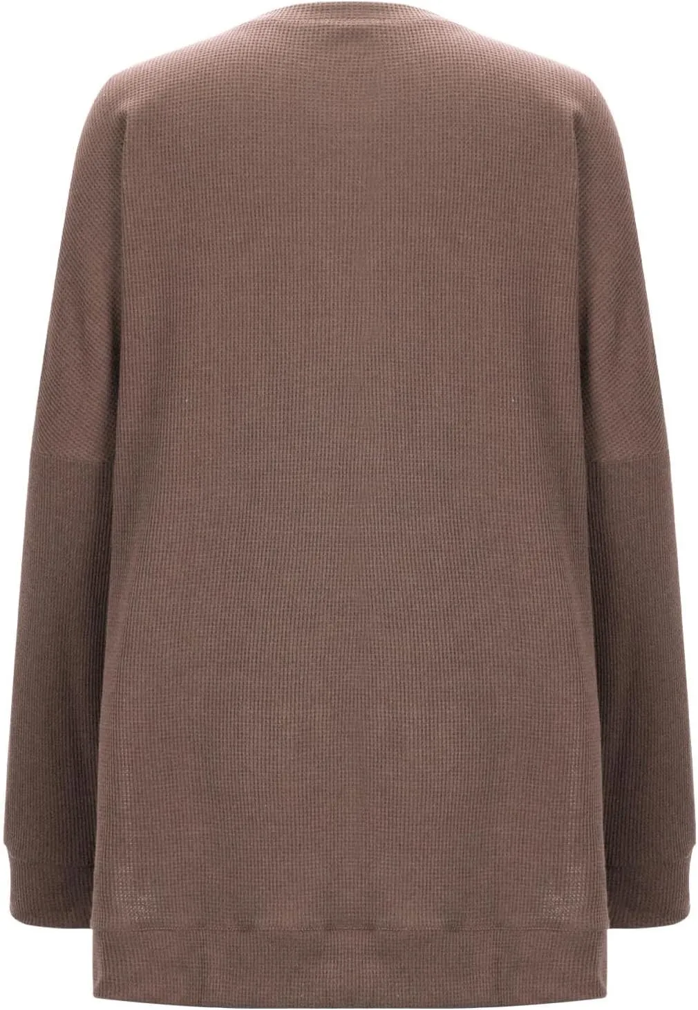 Womens Fall Fashion Sweatshirts 2024 Long Sleeve Crewneck Waffle Sweatshirt Casual Loose Solid Pullover Tops
