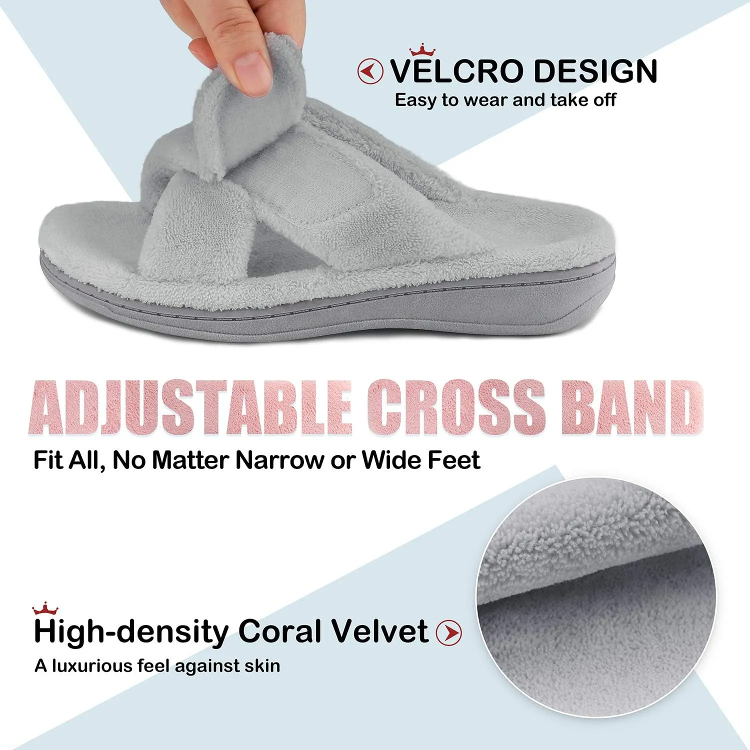 Women's Fuzzy Orthotic Arch Support Slippers Orthopedic Plantar Fasciitis Furry House Slide Slippers