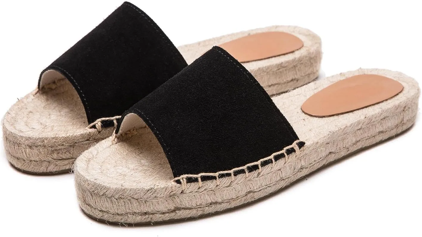 Women's One Word Thick Bottom Slippers - Fashionable Flat Shoes Comfortable Sandals Breathable Non slip Slippers Easy to Wear Suitable for Pairing with T-shirts, Dresses, Jeans