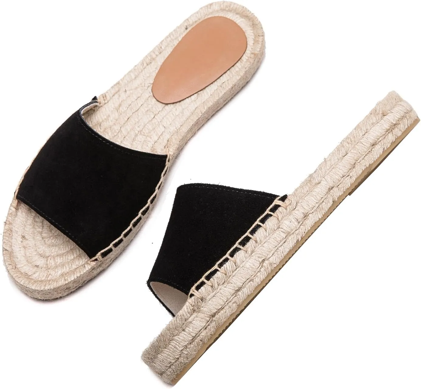 Women's One Word Thick Bottom Slippers - Fashionable Flat Shoes Comfortable Sandals Breathable Non slip Slippers Easy to Wear Suitable for Pairing with T-shirts, Dresses, Jeans