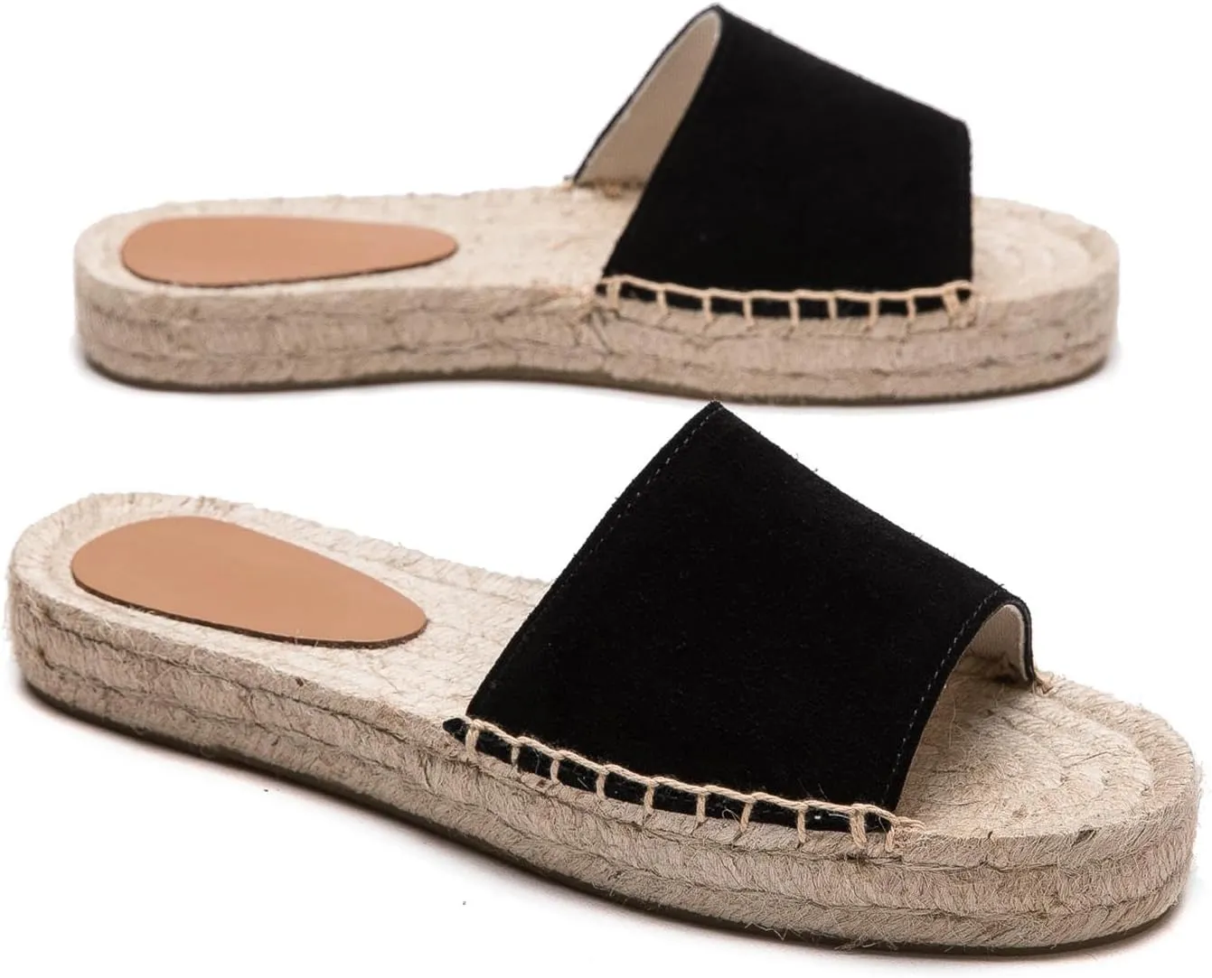 Women's One Word Thick Bottom Slippers - Fashionable Flat Shoes Comfortable Sandals Breathable Non slip Slippers Easy to Wear Suitable for Pairing with T-shirts, Dresses, Jeans
