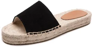 Women's One Word Thick Bottom Slippers - Fashionable Flat Shoes Comfortable Sandals Breathable Non slip Slippers Easy to Wear Suitable for Pairing with T-shirts, Dresses, Jeans