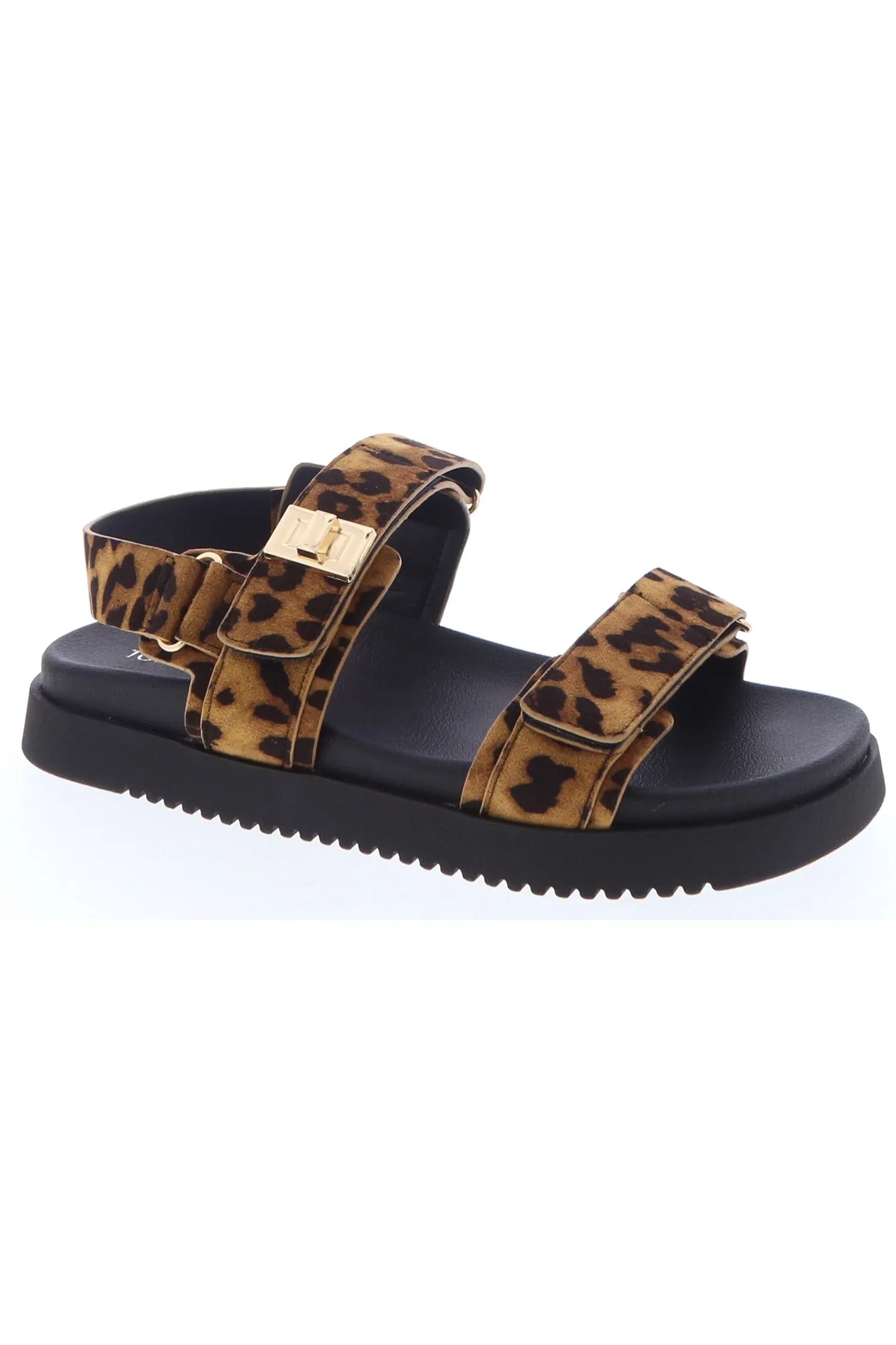 Women's Open Toe Velcro Strap Sandal - LYON1