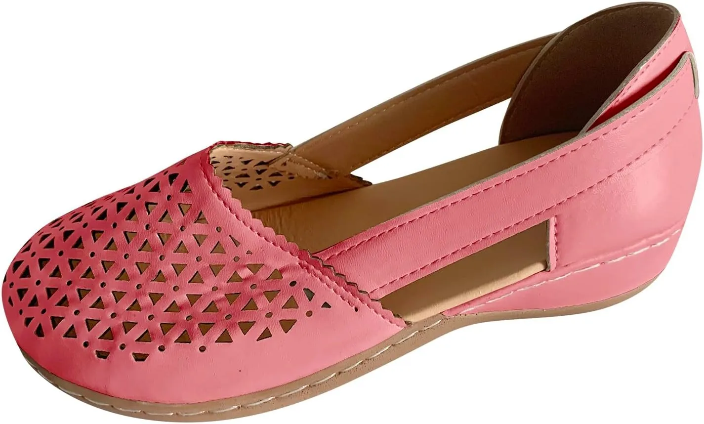 Women's Summer 2025 Orthopedic Fisherman Sandals - Black Mesh Wedge Slip-Ons with Arch Support