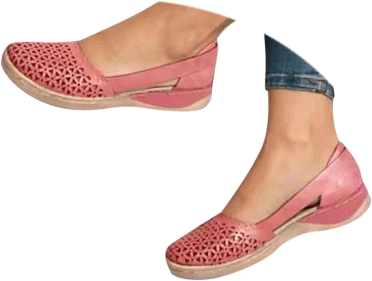 Women's Summer 2025 Orthopedic Fisherman Sandals - Black Mesh Wedge Slip-Ons with Arch Support