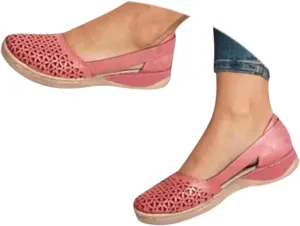 Women's Summer 2025 Orthopedic Fisherman Sandals - Black Mesh Wedge Slip-Ons with Arch Support