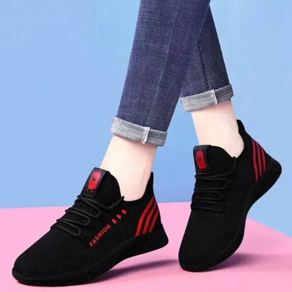 Women's Vulcanized Air Mesh Sneakers – Breathable Casual Shoes