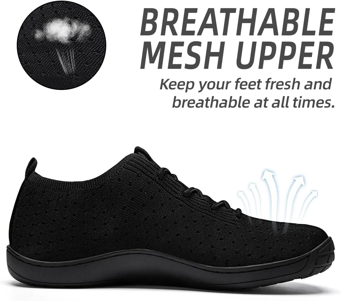 Womens Walking Shoes Wide Toe Sneakers Workout Slip On Sports Zero Drop Minimalism Flat Sole