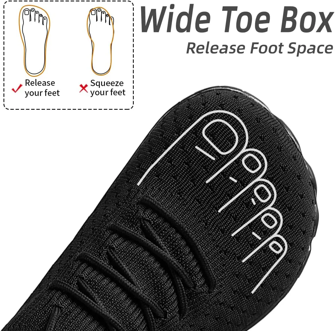 Womens Walking Shoes Wide Toe Sneakers Workout Slip On Sports Zero Drop Minimalism Flat Sole