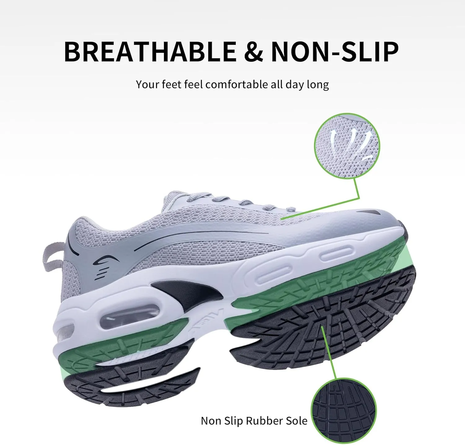Womens Walking Shoes with Arch Support | Orthotic Sneakers for Plantar Fasciitis Foot Heel Pain Relief | Tennis Running Shoes US 6.5-11