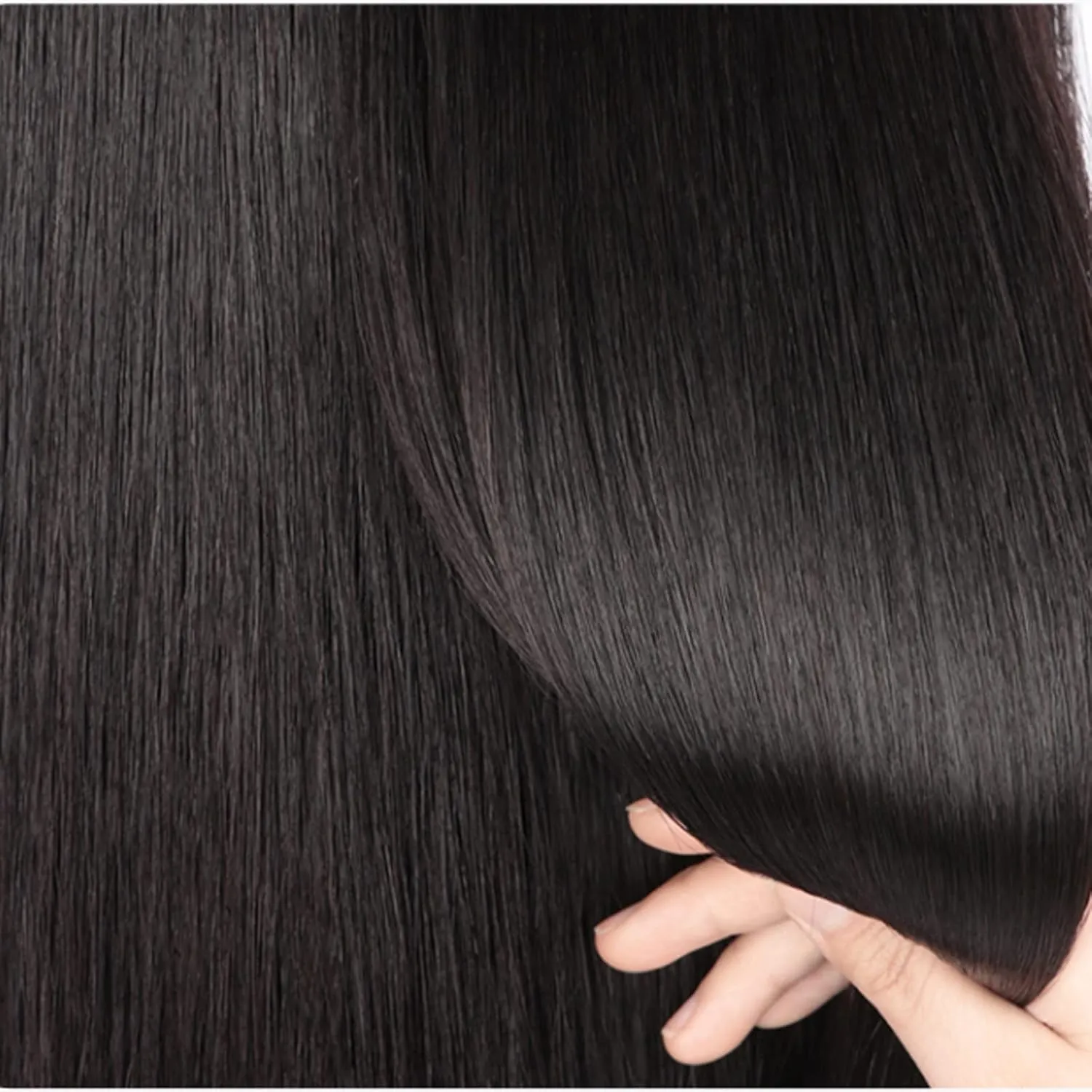 Women's Wig Bangs Wig Piece Full Real Human Hair Patch Fluffy Increase Hair Volume Fluffy Cover Gray Hair Women's Wigs Hair Piece(13-(8-10) 25CM-black)