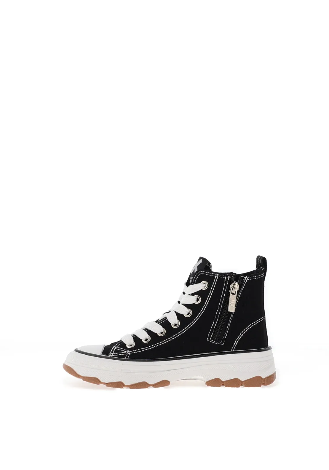 Xti Girls 151277 Hi Top Trainer, Black