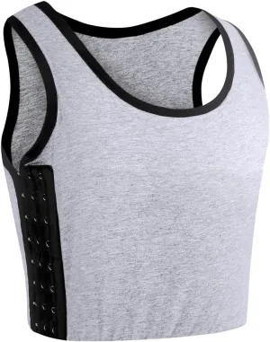 XUJI Transgender FTM Breathable Cotton Elastic Band Colors Chest Binder Tank Top (M-6XL)