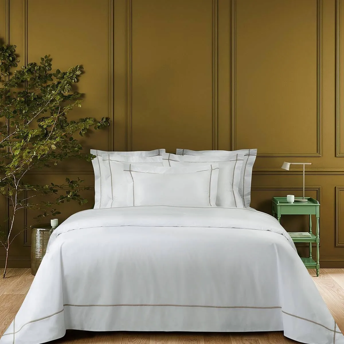 Yves Delorme Athena Pierre Pillowcase | 500 Thread Count, Cotton | Luxury Bedding from France