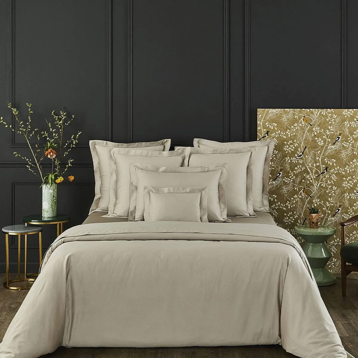 Yves Delorme Triomphe Pierre Boudoir 12 x 17 in Sham - Extra Soft and Warm Luxury Sheets, 100% Natural Organic French Bed Linens - Breathable and Durable