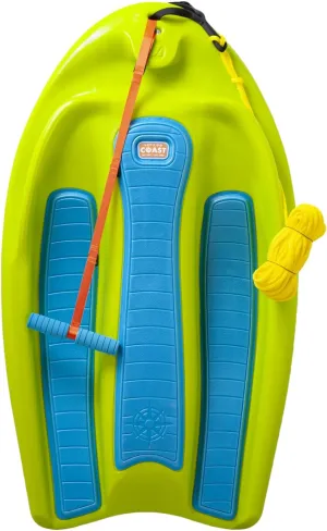 ZUP Coast Board All-in-One Kid's Wakeboard, Trainer Board, Kneeboard, and Water Skis with Rope Handle, Ideal for Water Sports and Boating, Perfect for Beginners and Young Riders